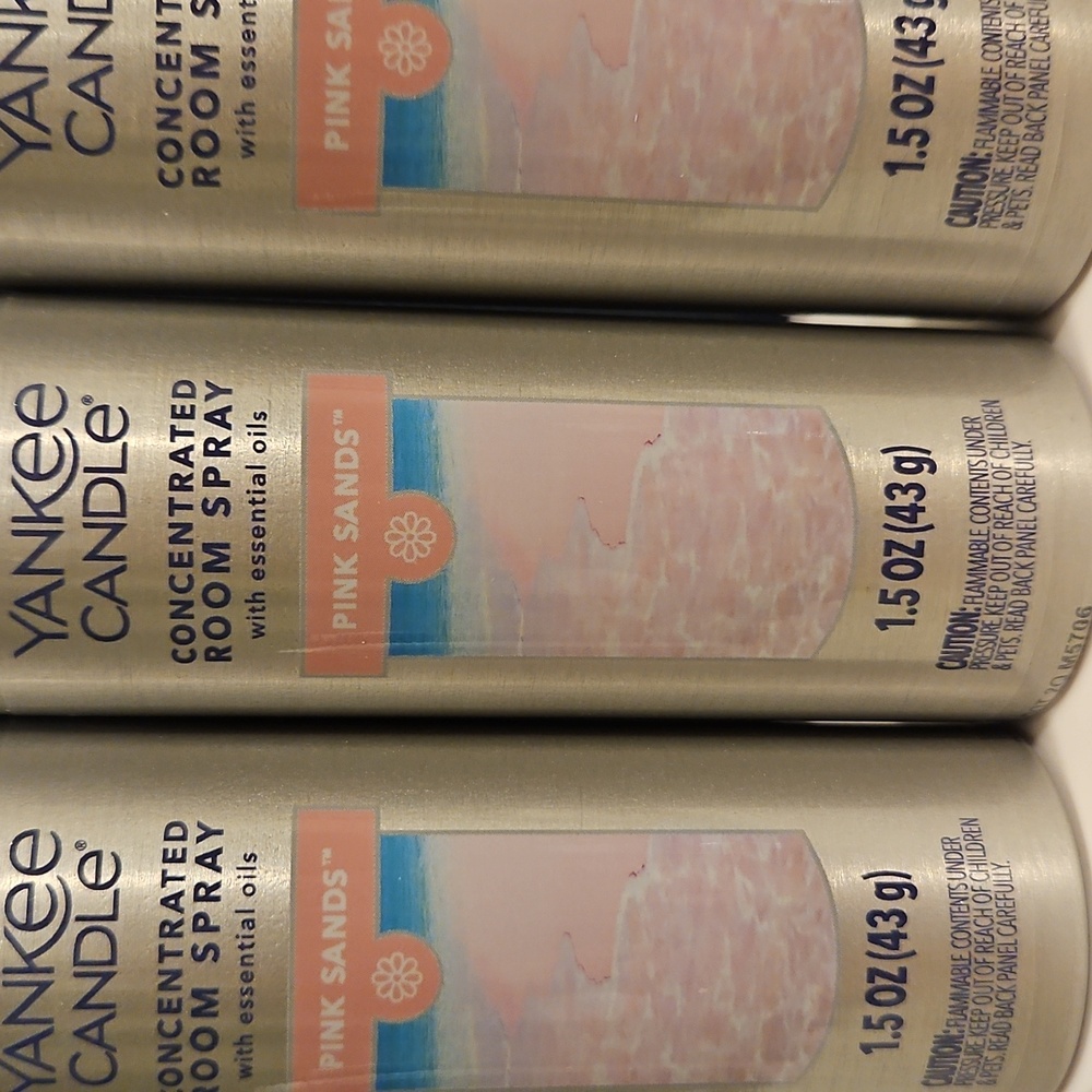 NWT Yankee Candle Pink Sands Concentrated Room Spray Bundle of THREE. - Picture 3 of 3